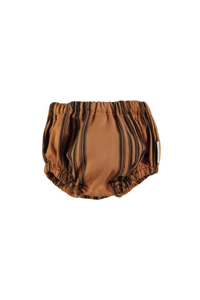 PIU BABY SHORTIES BROWN W BLACK STRIPES