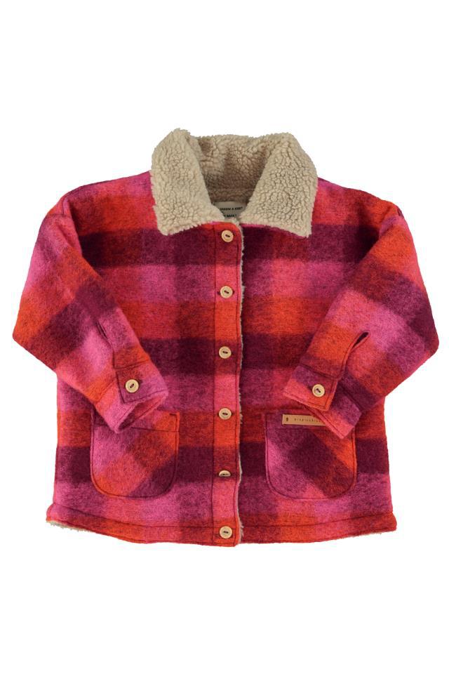 PIU JACKET PINK&ORANGE CHECKERED