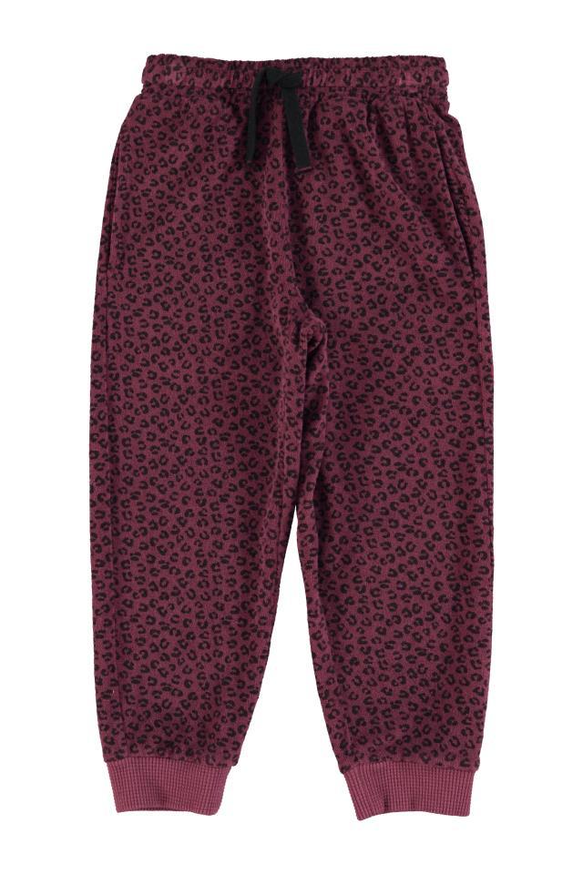 PIU JOGGING PANTS AUBERGINE W ANIMAL PRINT