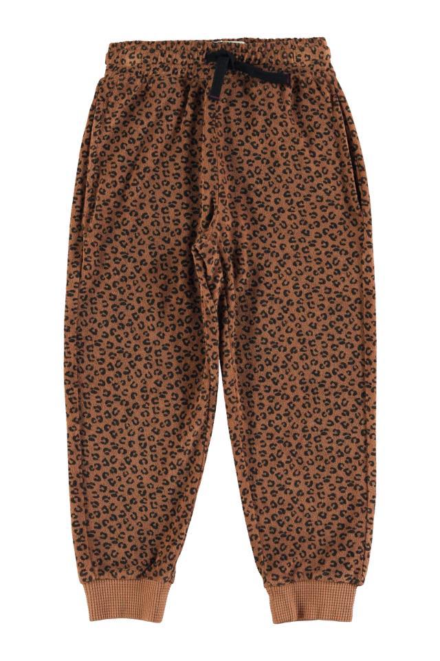 PIU JOGGING PANTS BROWN W ANIMAL PRINT
