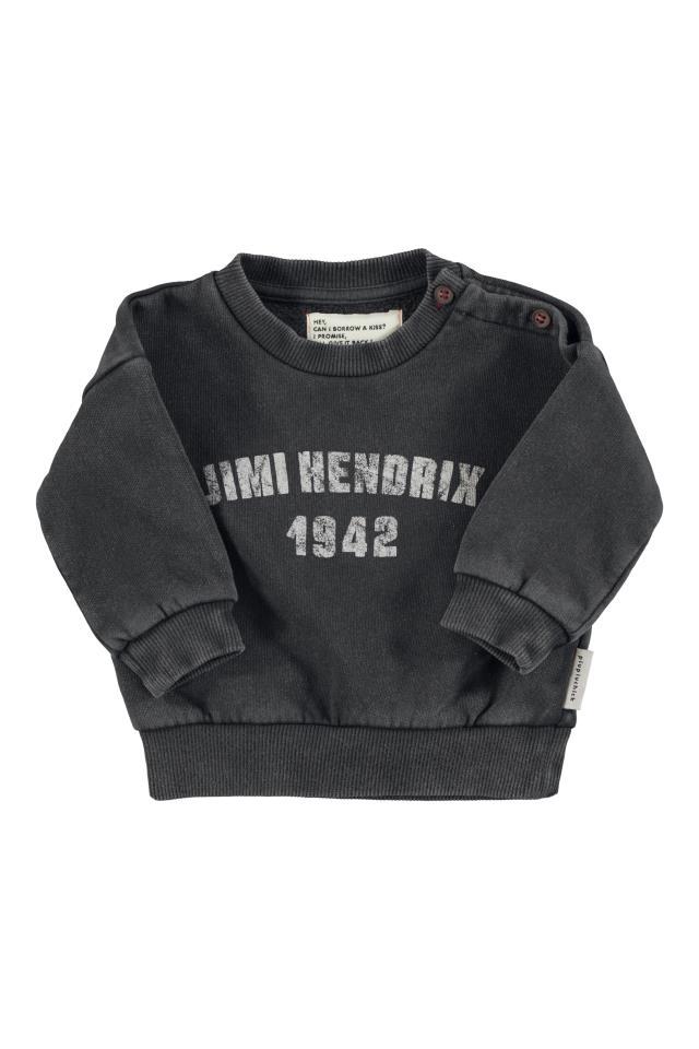PIU SWEATSHIRT ECRU W ROCK STAR PRINT