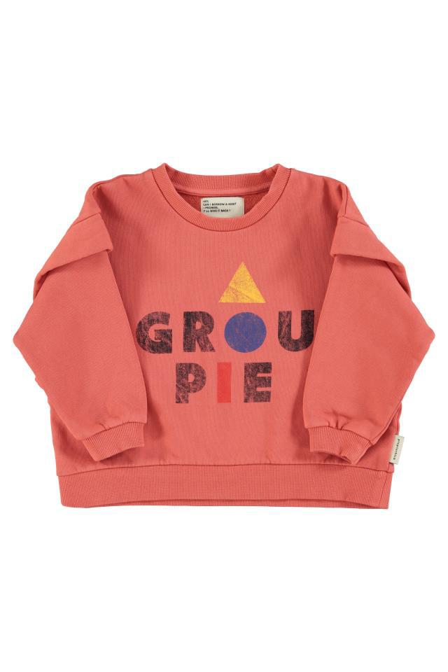 PIU SWEATSHIRT PINK W GROUPIE PRINT