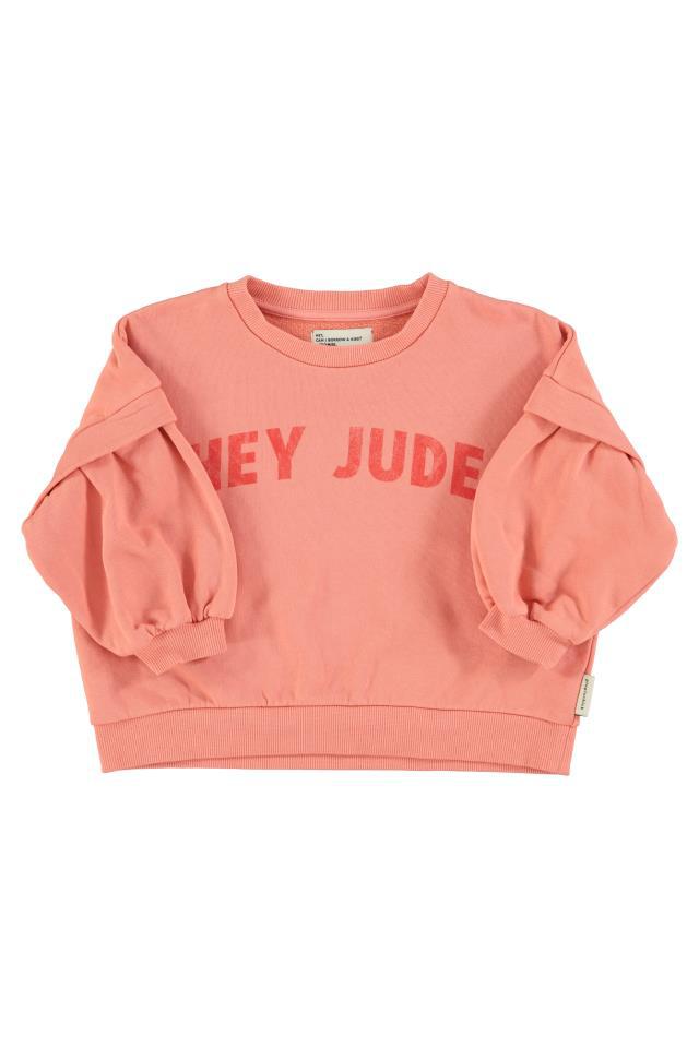 PIU SWEATSHIRT PINK W HEY JUDE PRINT