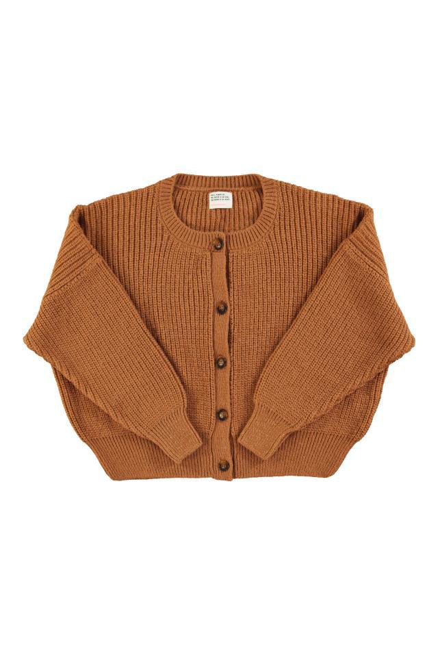 SISTERS KNITTED SOFT CARDIGAN BROWN