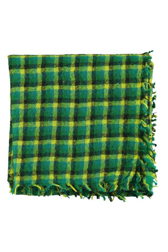 SISTERS SCARF GREEN CHECKERED