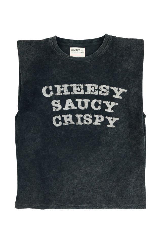 SISTERS SLEEVELESS T´SHIRT W SHOULDER PADS FADED B