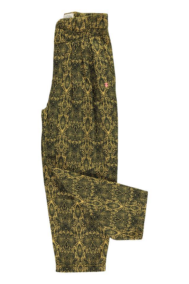 SISTERS TROUSERS YELLOW W SNAKE PRINT